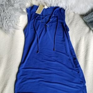 Michael Kors Dresses - NWT Michael Kors Royal Blue Lace Up Dress Michael Kors Dresses - NWT Michael Kors Royal Blue Lace Up Dress